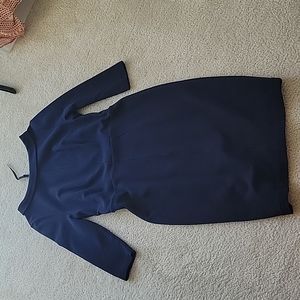 Boden navy stretch cowl neck dress / retro vintage  style